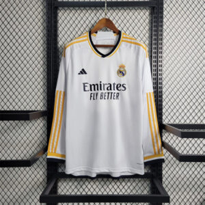 23 24 Real Madrid home football jersey long sleeve